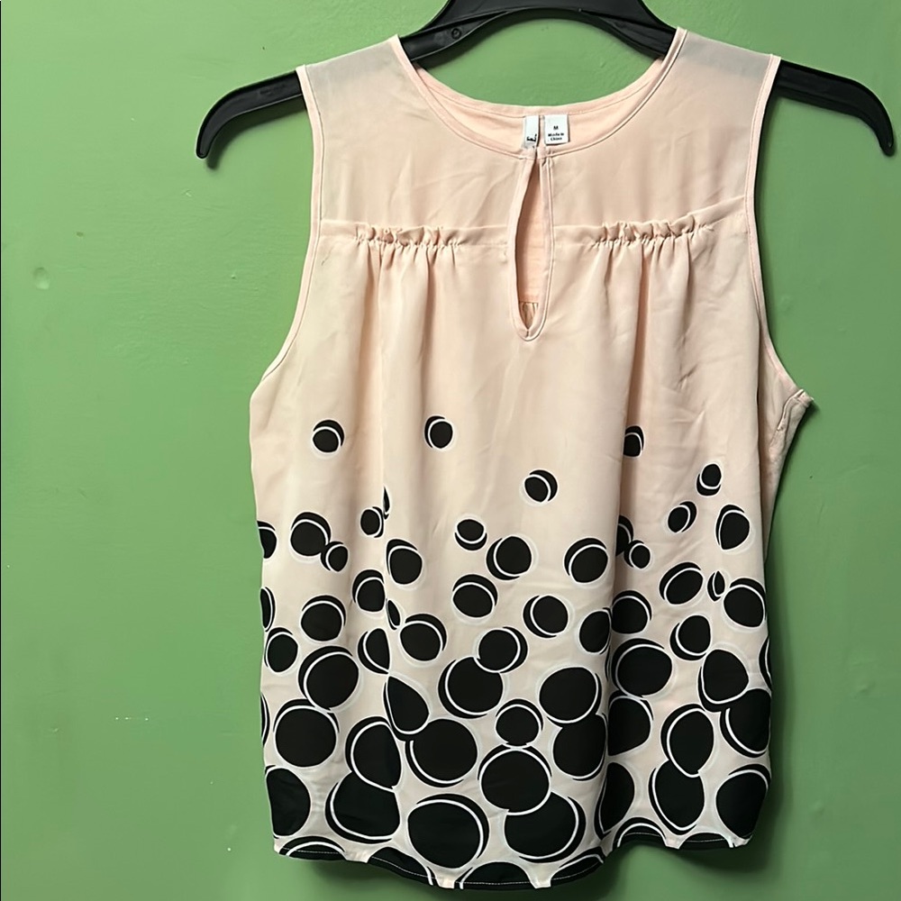 Elle Sleeveless Polka Dot Blouse